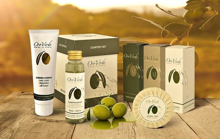 OROVERDE il set cortesia con cosmetici all'olio di oliva bio