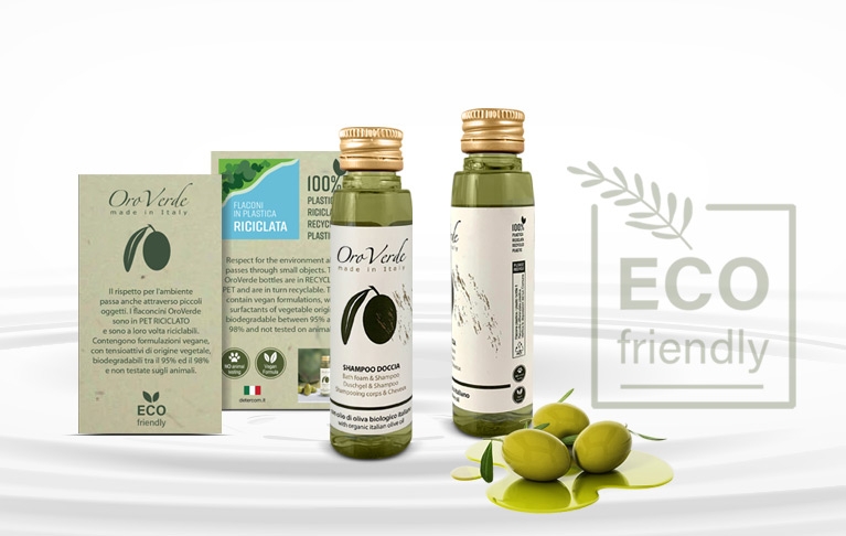 Eco-friendly flaconcini linea cortesia Oroverde